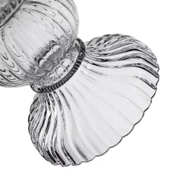 Clear Glass Vase with Pedestal Base