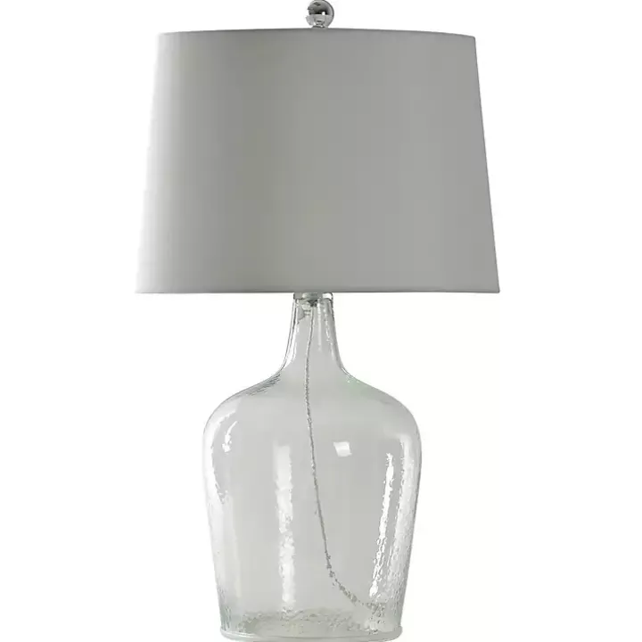 Clear Seeded Glass Table Lamp