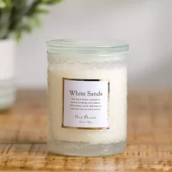 Clear White Sands Glass Jar Candle