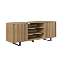 Coastal Oak Grooved Media Cabinet