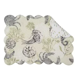 Coastal Quilted Placemats, Set of 6