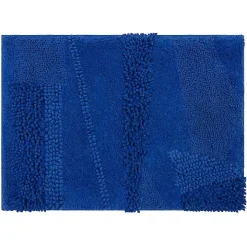 Cobalt Asymmetrical Cotton Bath Mat