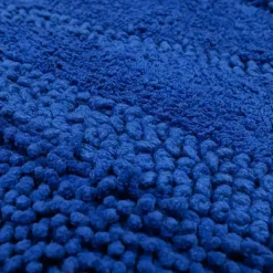 Cobalt Asymmetrical Cotton Bath Mat