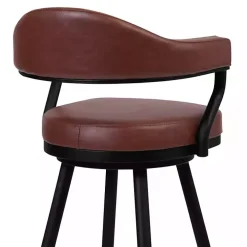 Coffee Faux Leather Justin Swivel Counter Stool