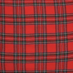 Collie Red Plaid Christmas Pillow