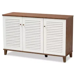 Collier Two-Tone 3-Door Shoe Storage Cabinet