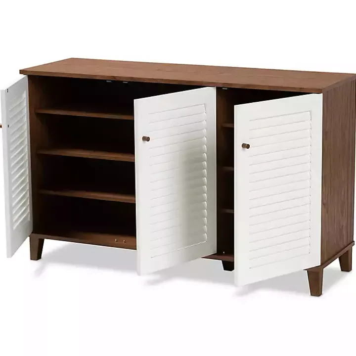 Collier Two-Tone 3-Door Shoe Storage Cabinet