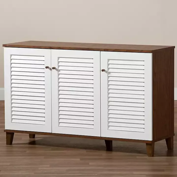 Collier Two-Tone 3-Door Shoe Storage Cabinet