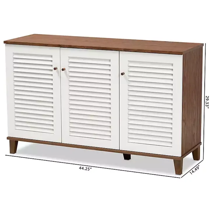 Collier Two-Tone 3-Door Shoe Storage Cabinet