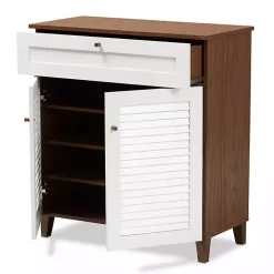 Collier Two-Tone Drawer Shoe Storage Cabinet