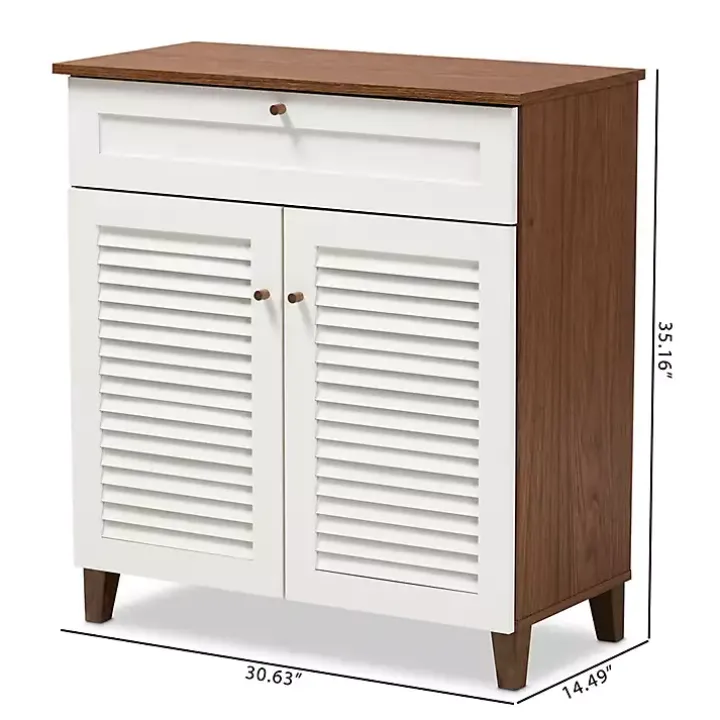 Collier Two-Tone Drawer Shoe Storage Cabinet