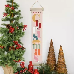 Colorful Merry Christmas Hanging Wall Plaque