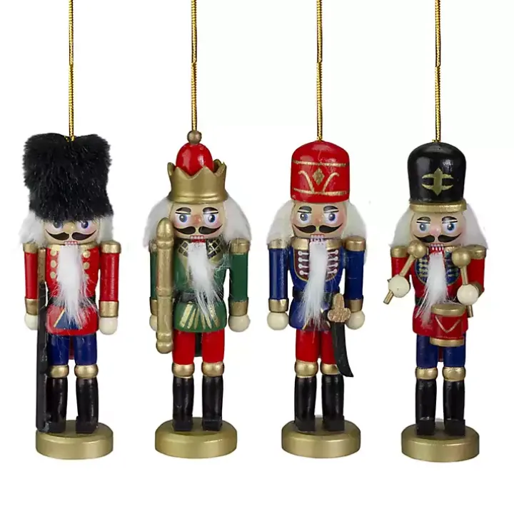 Colorful Nutcracker Ornaments, Set of 4
