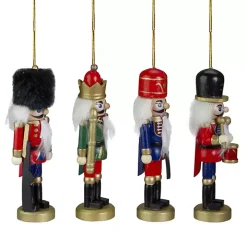 Colorful Nutcracker Ornaments, Set of 4