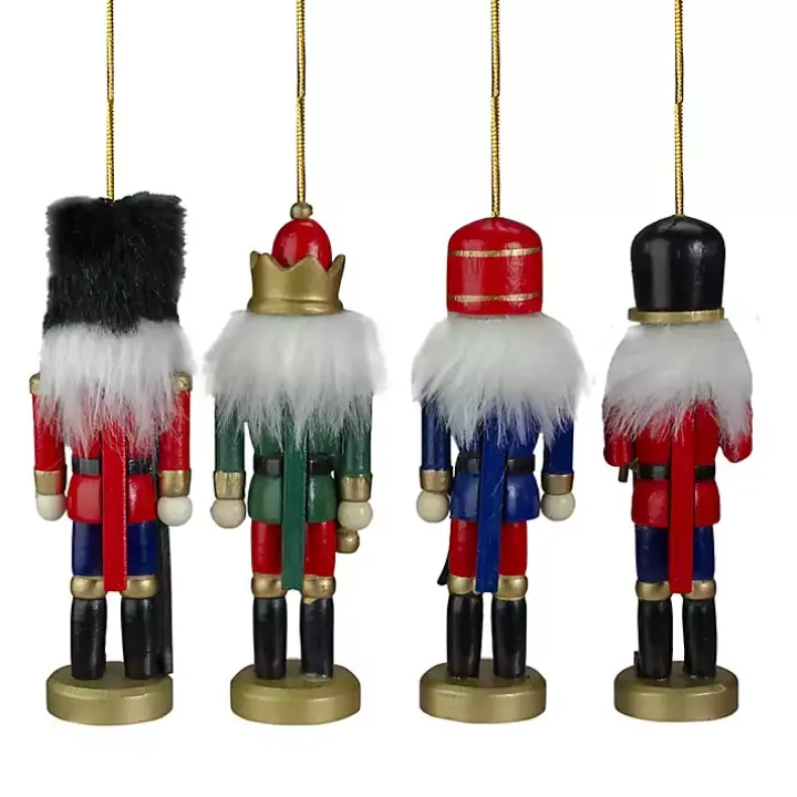 Colorful Nutcracker Ornaments, Set of 4
