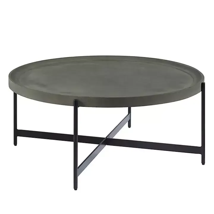 Concrete Round Tray Top Coffee Table