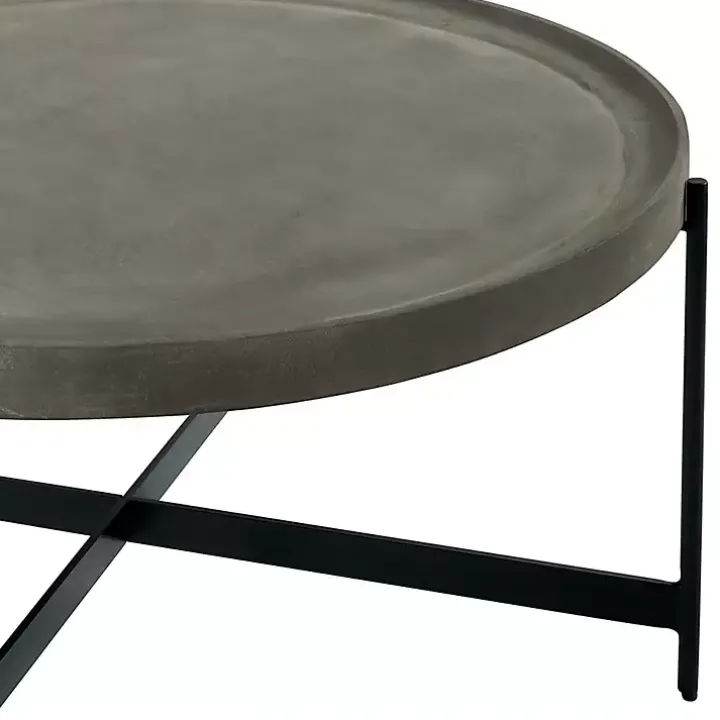 Concrete Round Tray Top Coffee Table