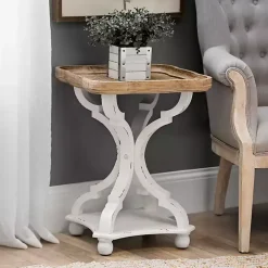 Corina Scalloped Accent Table
