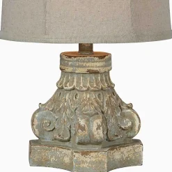 Corinthian Column Table Lamps, Set of 2