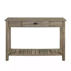 Country Style Graywashed Console Table