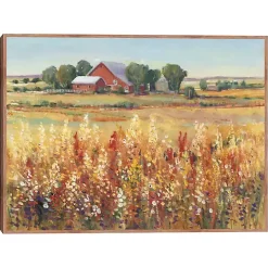 Country Views Framed Canvas Art Print