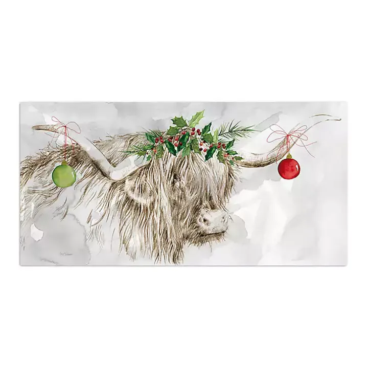 Cow with Ornaments Canvas Art Print