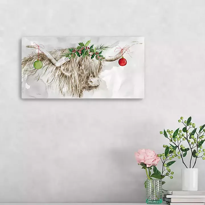 Cow with Ornaments Canvas Art Print