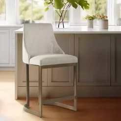 Cream and Gold Counter Stool