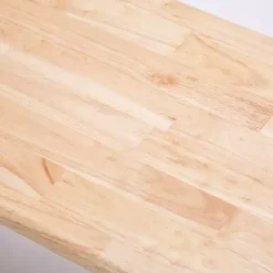 Cream and Natural Wood Dining Bench