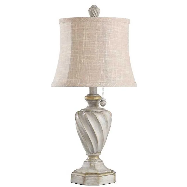 Cream and Off-White Table Lamp