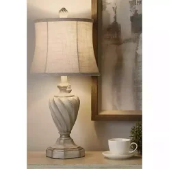 Cream and Off-White Table Lamp