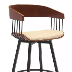 Cream Athena Swivel Bar Stool