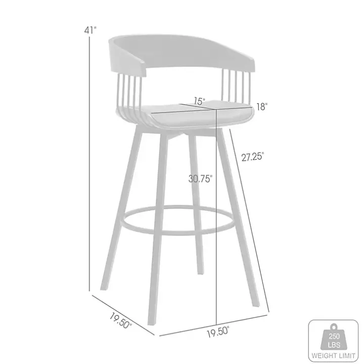 Cream Athena Swivel Bar Stool