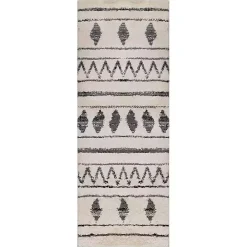 Cream Boho Striped Runner