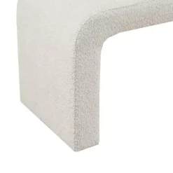 Cream Boucle Waterfall Bench
