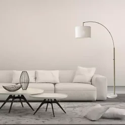 Cream Bowman Arched Floor Lamp