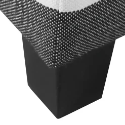 Cream Buffalo Plaid Upholstered Storage Ottoman