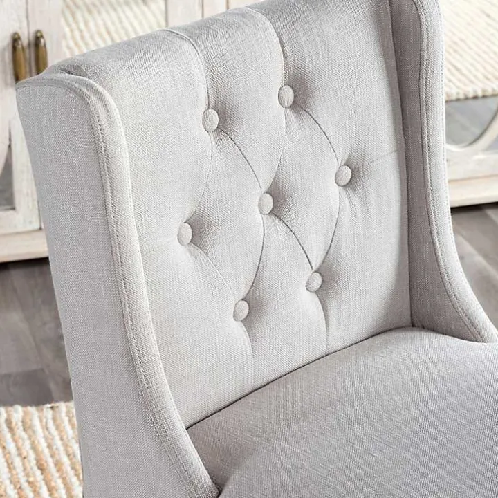 Cream Button Tufted Kia Barstool