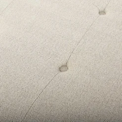 Cream Button Tufted Storage Ottoman