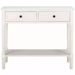 Cream Carved 2-Drawer Console Table
