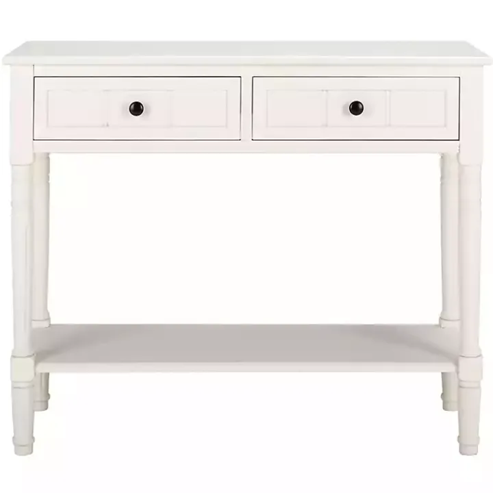 Cream Carved 2-Drawer Console Table