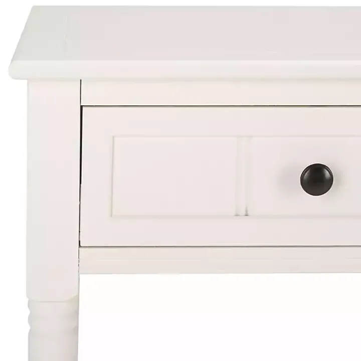 Cream Carved 2-Drawer Console Table