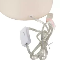 Cream Ceramic Rounded Hourglass Table Lamp