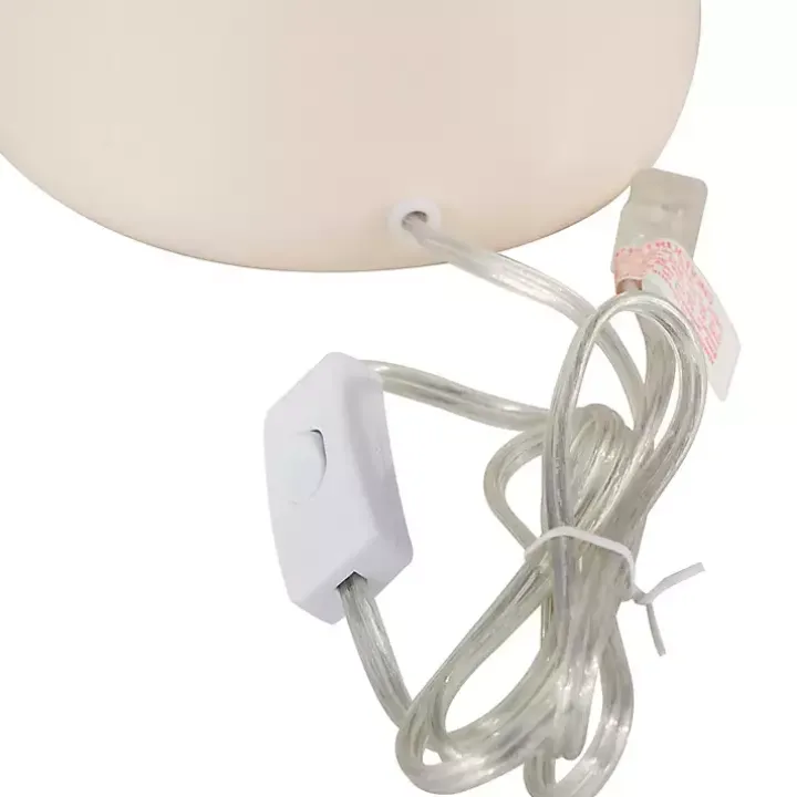 Cream Ceramic Rounded Hourglass Table Lamp