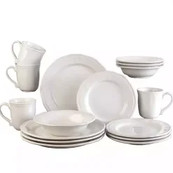 Cream Ceramic Soft Scallop 16-pc. Dinnerware Set