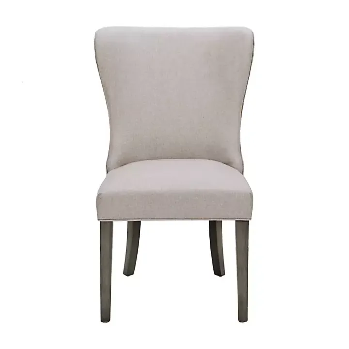 Cream Curved Back Upholstered Dining Chair