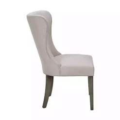 Cream Curved Back Upholstered Dining Chair