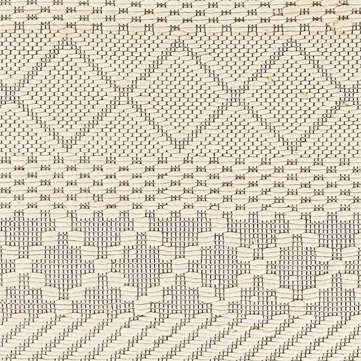 Cream Diamond Tassel Wool Area Rug, 8x10