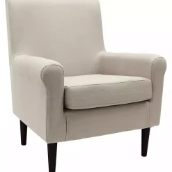 Cream Ellen Rolled Arms Accent Chair