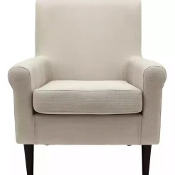 Cream Ellen Rolled Arms Accent Chair
